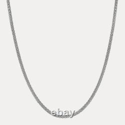 4mm Popcorn Link Chain Necklace Real Solid 925 Sterling Silver MADE IN ITALY