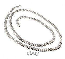 5.5MM Solid 925 Sterling Silver Men's Italian MIAMI CURB Chain Made in Italy