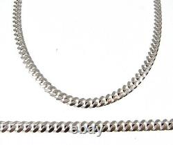 5.5MM Solid 925 Sterling Silver Men's Italian MIAMI CURB Chain Made in Italy