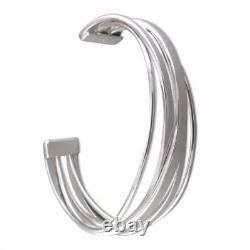 5 Strand Crossover Bangle Sterling Silver 925 Hallmarked British Made Brand New