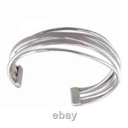 5 Strand Crossover Bangle Sterling Silver 925 Hallmarked British Made Brand New