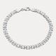 5mm Flat Byzantine Link Bracelet Real Solid 925 Sterling Silver MADE IN ITALY
