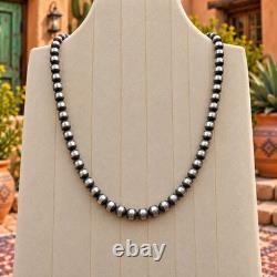 5mm Navajo Pearl Necklace 18 Sterling Silver USA Made Handstrung Southwestern