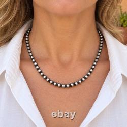 5mm Navajo Pearl Necklace 18 Sterling Silver USA Made Handstrung Southwestern