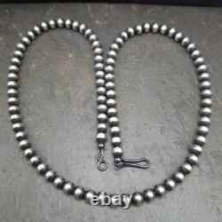5mm Navajo Pearl Necklace 18 Sterling Silver USA Made Handstrung Southwestern