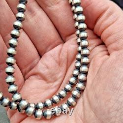 5mm Navajo Pearl Necklace 18 Sterling Silver USA Made Handstrung Southwestern