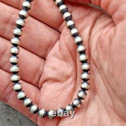 5mm Navajo Pearl Necklace 18 Sterling Silver USA Made Handstrung Southwestern