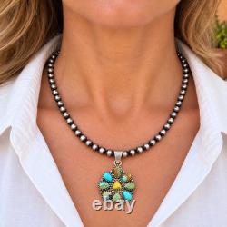 5mm Navajo Pearl Necklace 18 Sterling Silver USA Made Handstrung Southwestern