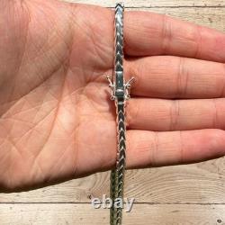 5mm Rounded Franco Chain Necklace Real Solid 925 Sterling Silver MADE IN ITALY