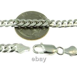 6.3MM Solid 925 Sterling Silver Men's Italian MIAMI CUBAN Chain Made in Italy