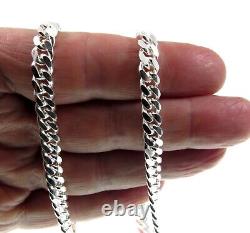 6.3MM Solid 925 Sterling Silver Men's Italian MIAMI CUBAN Chain Made in Italy