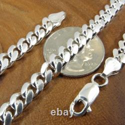 6.8MM Solid 925 Sterling Silver Men's Italian MIAMI CUBAN Chain Made in Italy