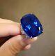 65ct Lab Sapphire Anniversary Ring 925 Sterling Silver Luxury Statement Jewelry