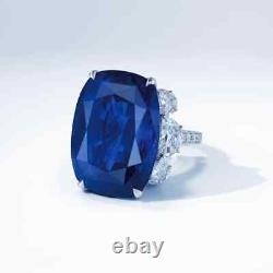 65ct Lab Sapphire Anniversary Ring 925 Sterling Silver Luxury Statement Jewelry