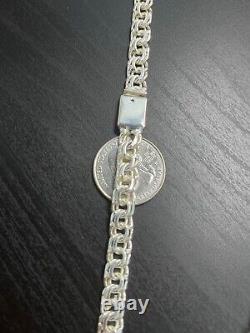 6mm 22 inch 44 grams Chino link Chain 925 Sterling Silver HAND Made All real
