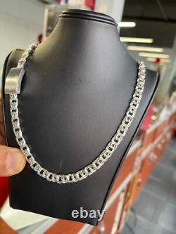 6mm 28 inch 42 grams Chino link Chain 925 Sterling Silver HAND Made All Real