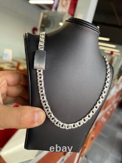 6mm 28 inch 42 grams Chino link Chain 925 Sterling Silver HAND Made All Real