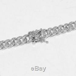6mm 925 Sterling Silver Lab Made Iced Out Cuban Chain