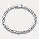 6mm Byzantine W. Box Clasp Bracelet Solid 925 Sterling Silver MADE IN ITALY