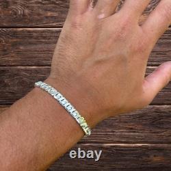 6mm Dollar Link Bracelet Real Solid 925 Sterling Silver MADE IN ITALY