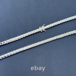 6mm Rounded Franco Chain Necklace Real Solid 925 Sterling Silver MADE IN ITALY