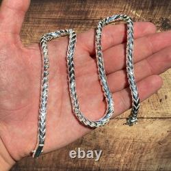 6mm Rounded Franco Chain Necklace Real Solid 925 Sterling Silver MADE IN ITALY