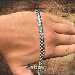 6mm Rounded Franco Chain Necklace Real Solid 925 Sterling Silver MADE IN ITALY