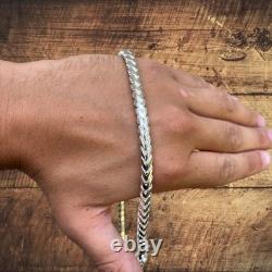 6mm Rounded Franco Chain Necklace Real Solid 925 Sterling Silver MADE IN ITALY