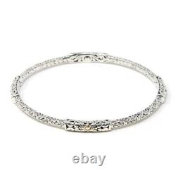 7.75 Inch 925 sterling silver cuff bracelet women with 18k gold, Made in Bali