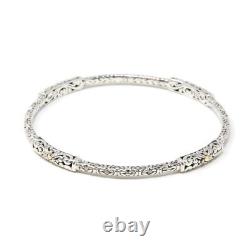 7.75 Inch 925 sterling silver cuff bracelet women with 18k gold, Made in Bali