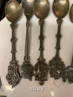 7 Vintage 900 Sterling Silver Spoons Made In Holland