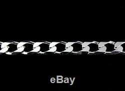 7MM Solid 925 Sterling Silver Italian CUBAN CURB Men's Chain Made in Italy