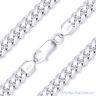 7mm Miami Cuban Curb Link Men's Chain Necklace in 925 Sterling Silver with Rhodium