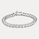7mm Rounded Franco Link Bracelet Real Solid 925 Sterling Silver MADE IN ITALY