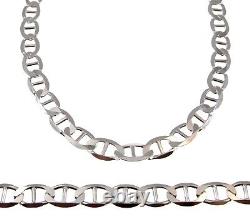 8.2MM Solid 925 Sterling Silver Mariner 180 Chain Marina Necklace Made in Italy