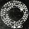 8MM HEAVY! FIGARO Link Made in Italy SOLID. 925 STERLING SILVER CHAIN 20-30