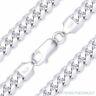 8mm Miami Cuban / Curb Link Men's Chain Bracelet. 925 Sterling Silver with Rhodium