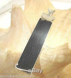 8mm X 2 Hawaiian Heirloom Sterling Silver Custom Made Personalized Name Pendant
