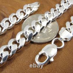9.2MM Solid 925 Sterling Silver Men's Italian MIAMI CUBAN Chain Made in Italy
