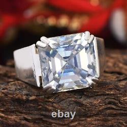 9 Ct Lab Created Certified Off White Diamond Solitaire Ring 925 Sterling Silver