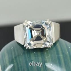 9 Ct Lab Created Certified Off White Diamond Solitaire Ring 925 Sterling Silver