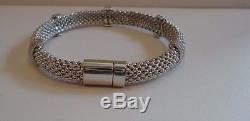 925 STERLING SILVER MICRO PAVE ITALIAN MADE BRACELET With 1.50 CT LAB DIAMONDS