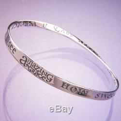925 STERLING SILVER Mobius Bangle Bracelet Amazing Grace Made in the USA