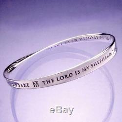 925 STERLING SILVER Psalm 23 Mobius Bangle Bracelet Made in the USA