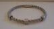 925 STERLING SILVER ROPE DESIGN BRACELET With ACCENTS/ ITALIAN MADE / 7'' DIAMETER