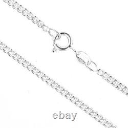 925 Silver Curb Chain 1.4mm Italian Made Sterling Necklace Wholesale Lot, 16-30
