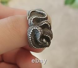 925 Silver Handmade Snake Design Ring Custom-made Original Men's Gift Retro