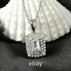 925 Silver Made with Swarovski Zirconia Necklace Pendant Gift Size 20 Ct 3.2