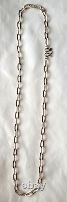 925 Solid Sterling Silver Custom-made Textured 26g Men's Necklace. Real Silver
