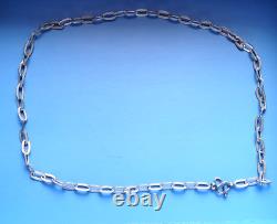 925 Solid Sterling Silver Custom-made Textured 26g Men's Necklace. Real Silver